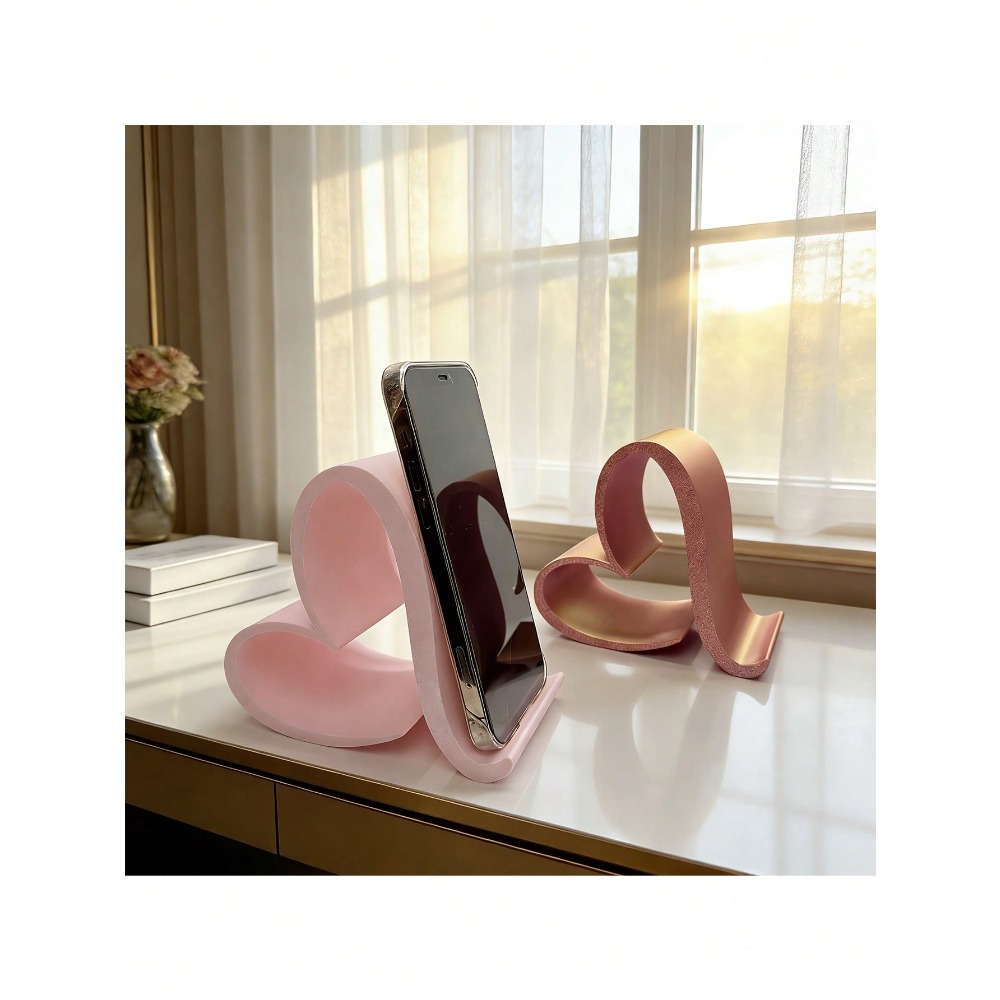Office Print Tech - 1pc Heart-Shaped Phone Holder | 3D