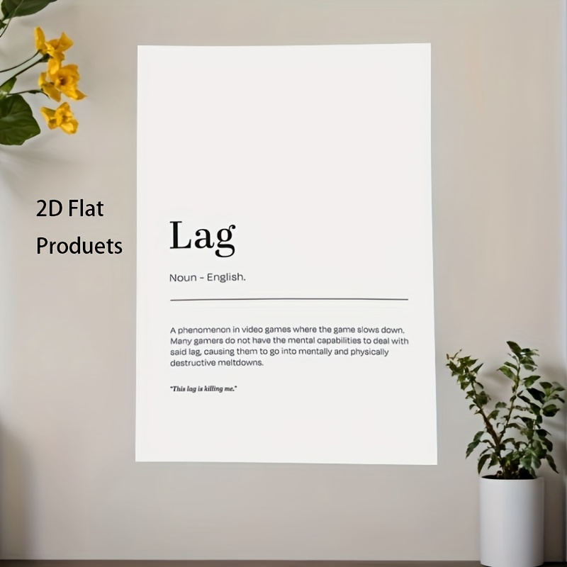 Office Print Tech - 2D Flat, 1pc Minimalist Lag Definition