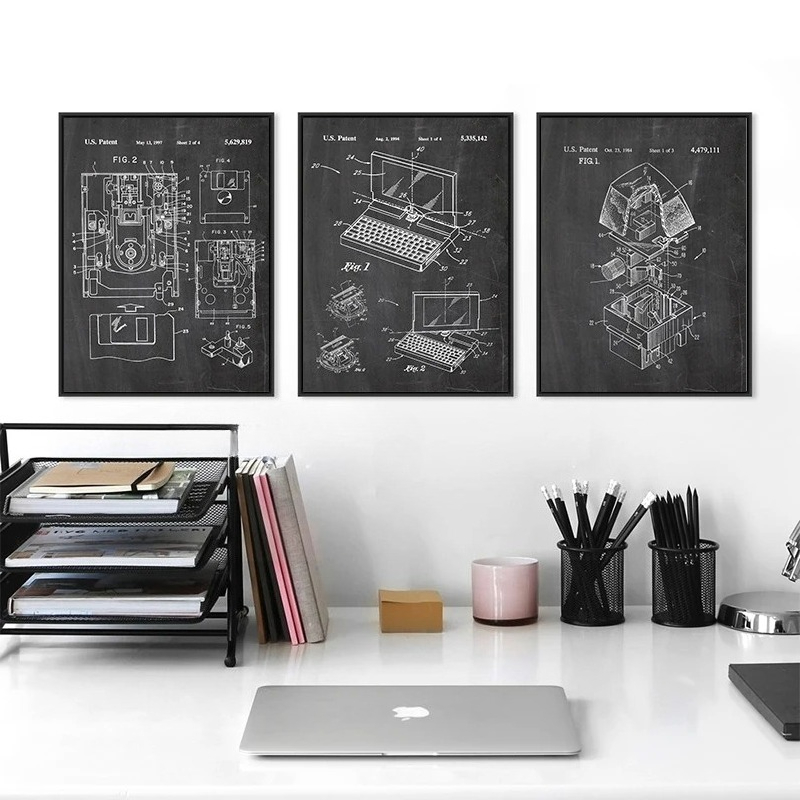 6Pcs Vintage Computer Patent W – обзор и цена Office Print Tech