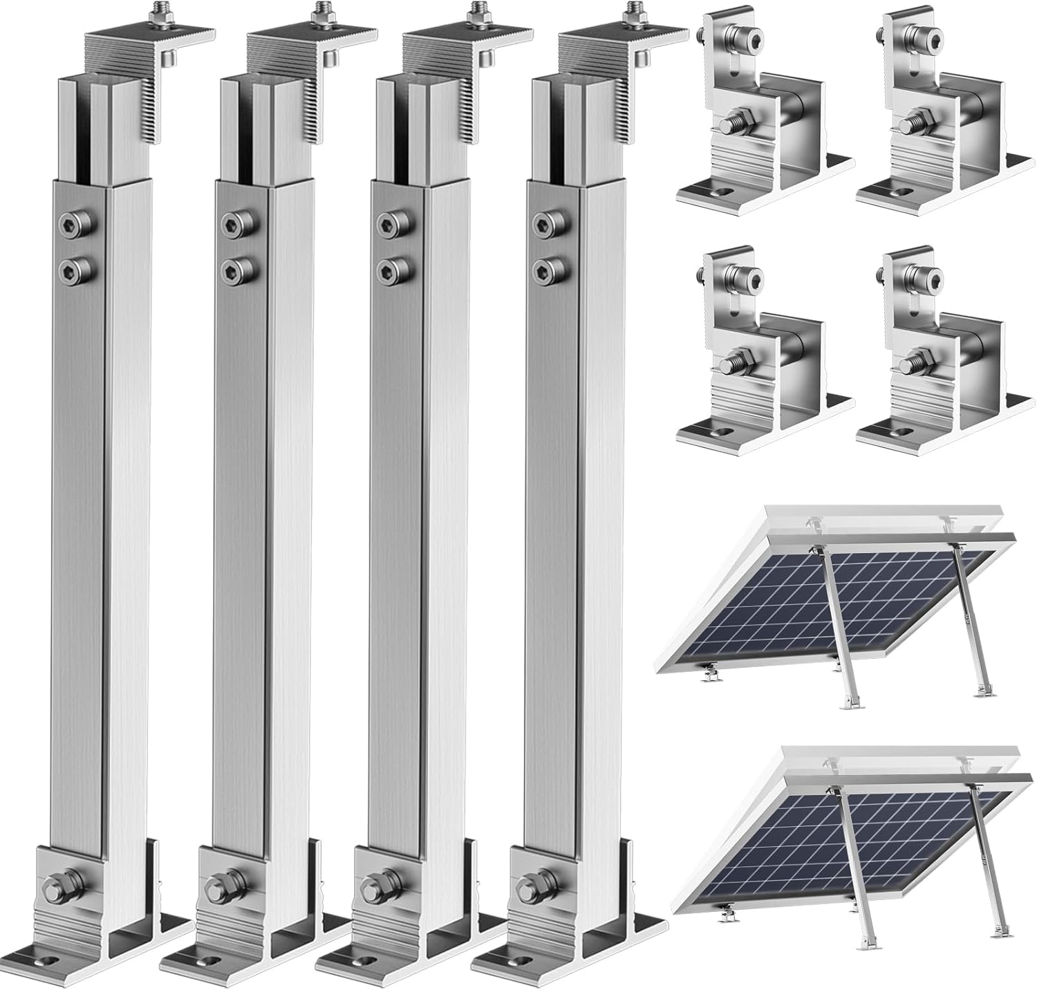 2 Set Adjustable Solar Panel T – обзор и цена Flat Panel Mount Tilt
