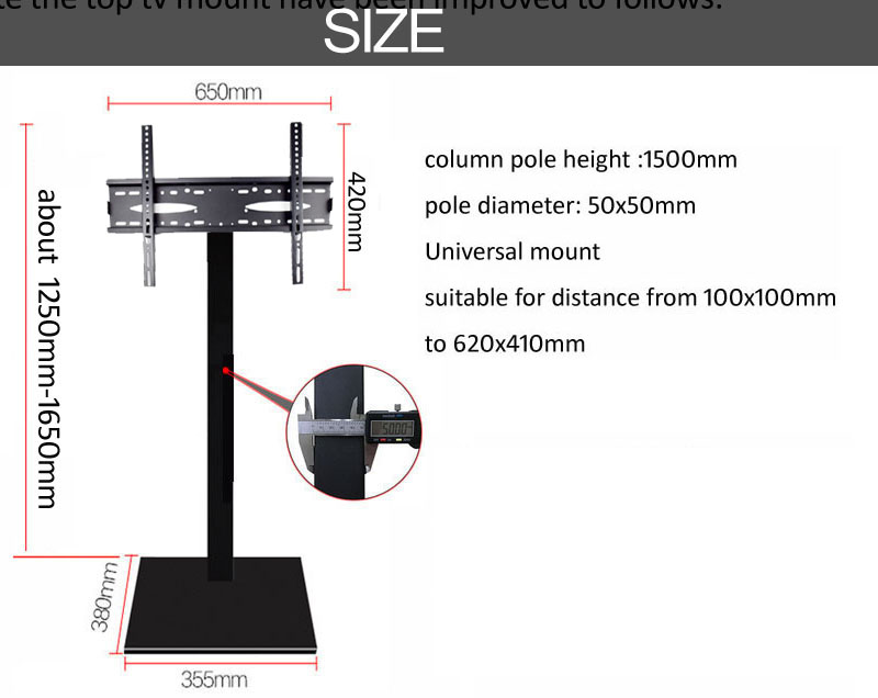 (1500mm high) Steel tilt back  – обзор и цена Flat Panel Mount Tilt