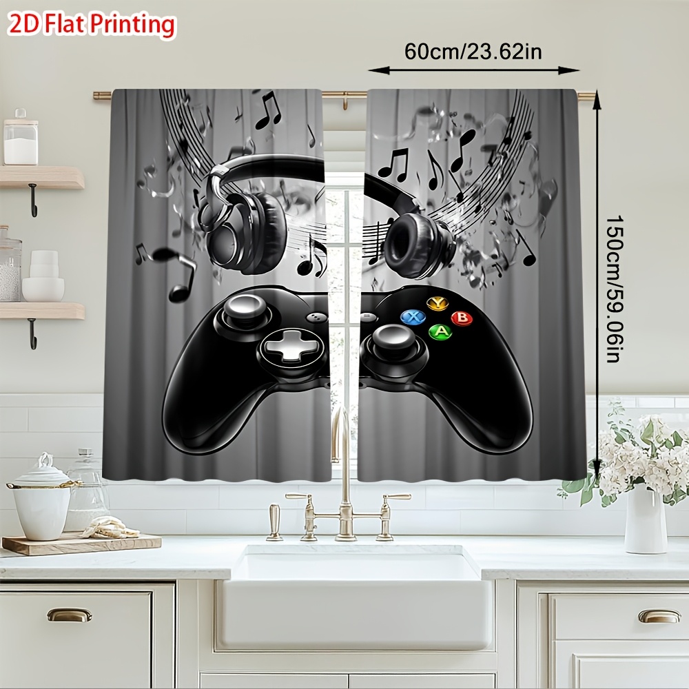 2pcs Game Controller Curtains  – обзор и цена Office Print Tech