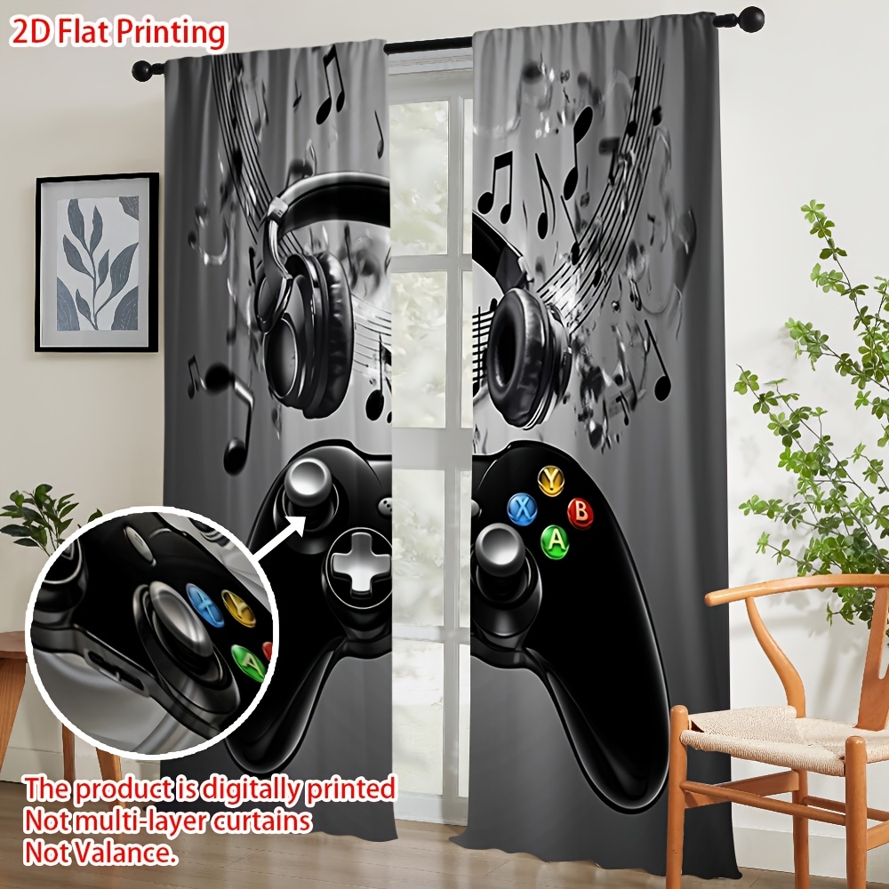 2pcs Game Controller Curtains  – обзор и цена Office Print Tech