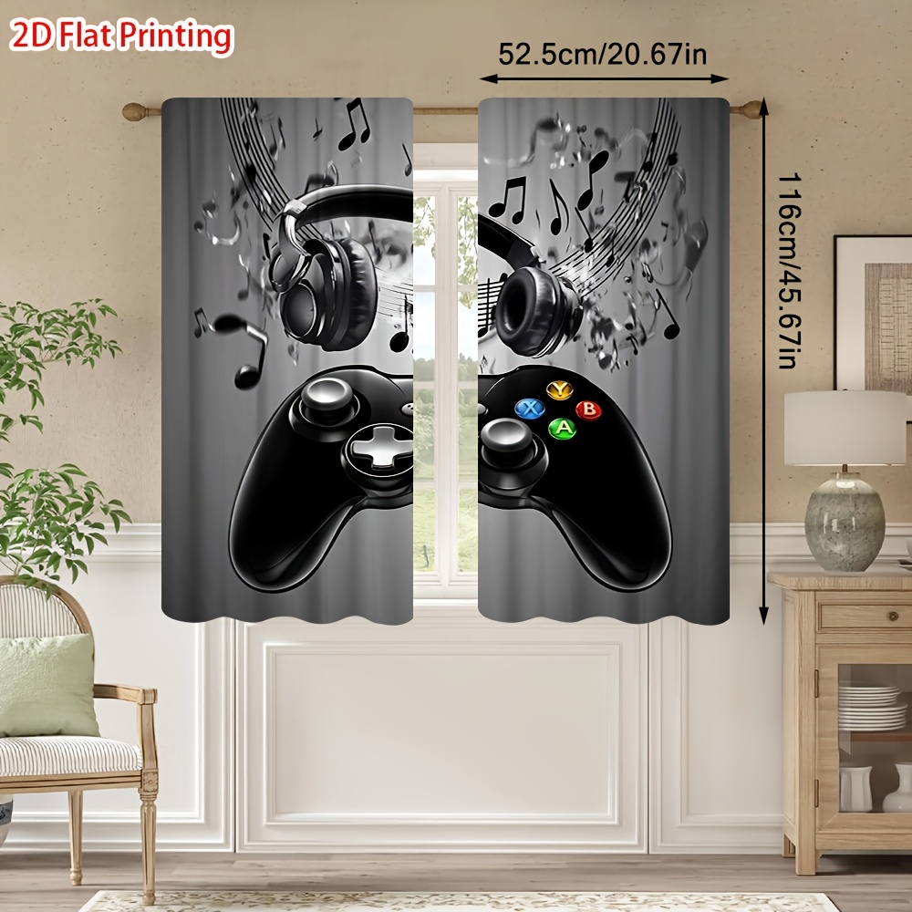 2pcs Game Controller Curtains  – обзор и цена Office Print Tech